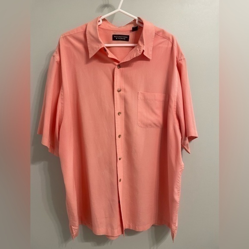 Men’s Roundtree & Yorke Short Sleeve Shirt Size 2XB